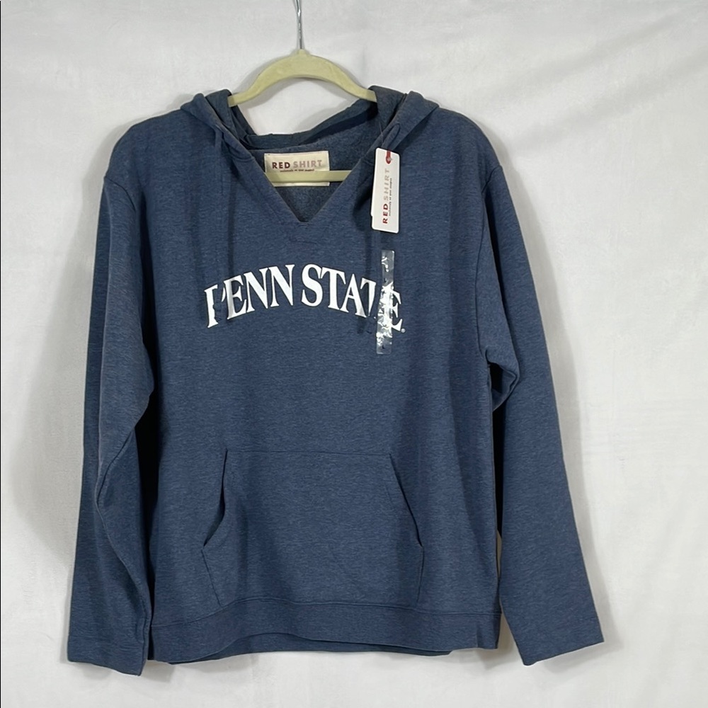 NWT Penn State University Hoodie Size L Soft Blue With White Letters.